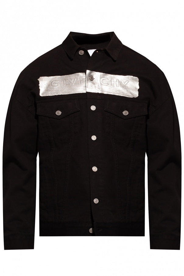 Half black best sale denim jacket